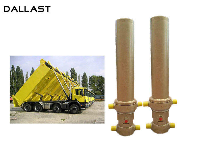 3 / 4 Multi Stage Telescopic Dump Truck Lifting Hydraulic Cylinder